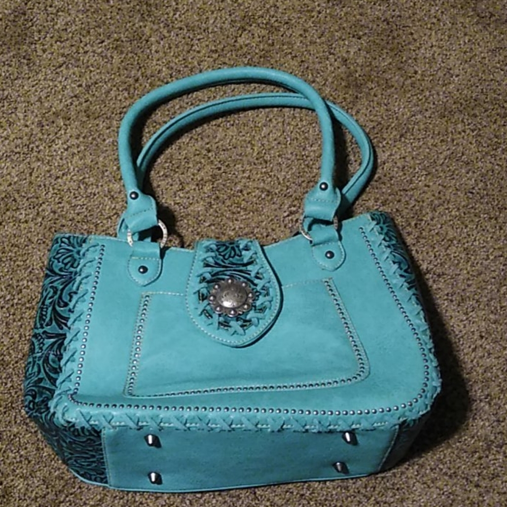 Trinity Ranch handbag teal
